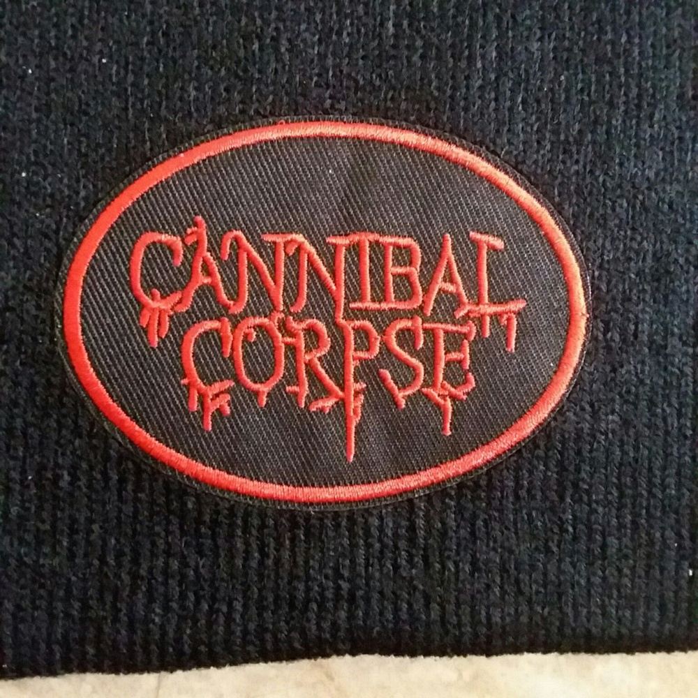 Cannibal Corpse Logo Branded Black Beanie - Picture 2 of 3